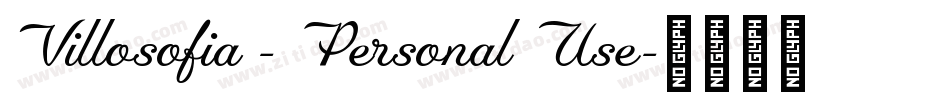 Villosofia - Personal Use字体转换